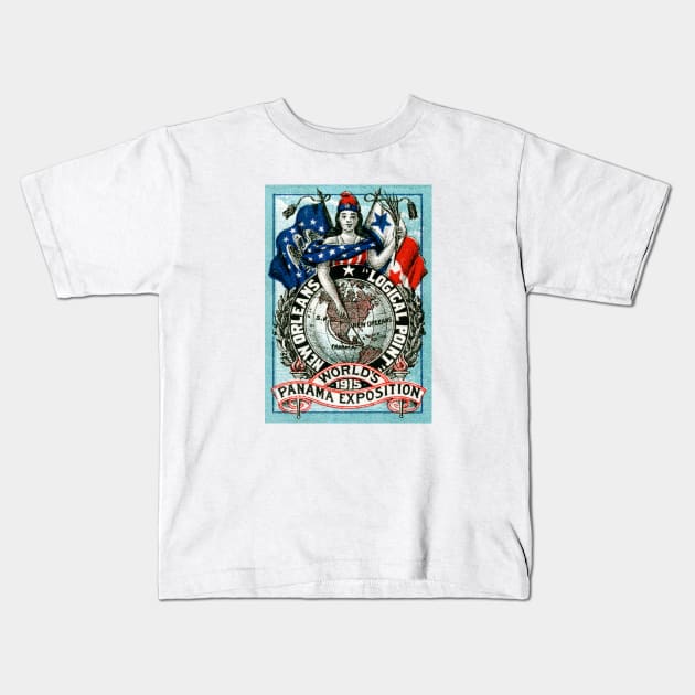 1915 New Orleans Panama Exposition Kids T-Shirt by historicimage